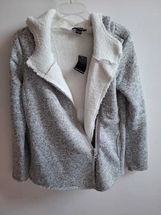 Bluza damska szara na suwak z ociepleniem misia Esmara XS 32/34
