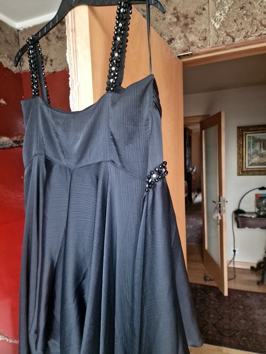 Vestido de festa italiano em seda