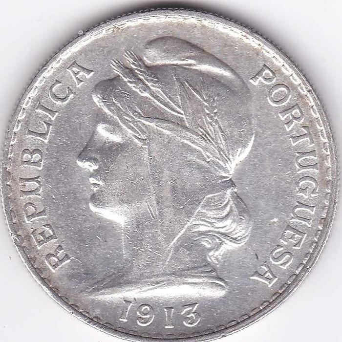 Moeda de 50 centavos 1913 prata