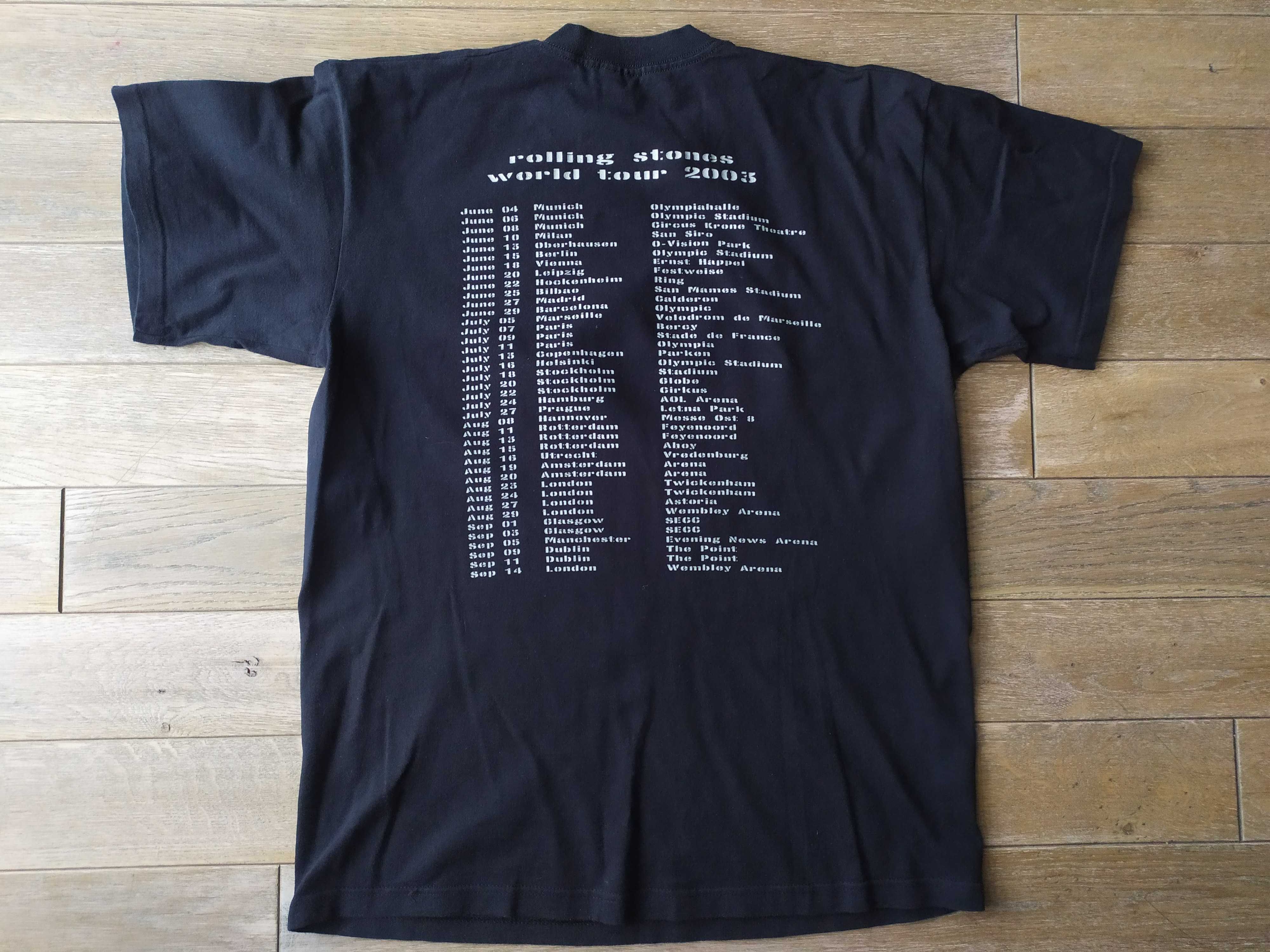 Kolekcjonerski T-shirt The Rolling Stones Koncertowa koszulka 2003 L