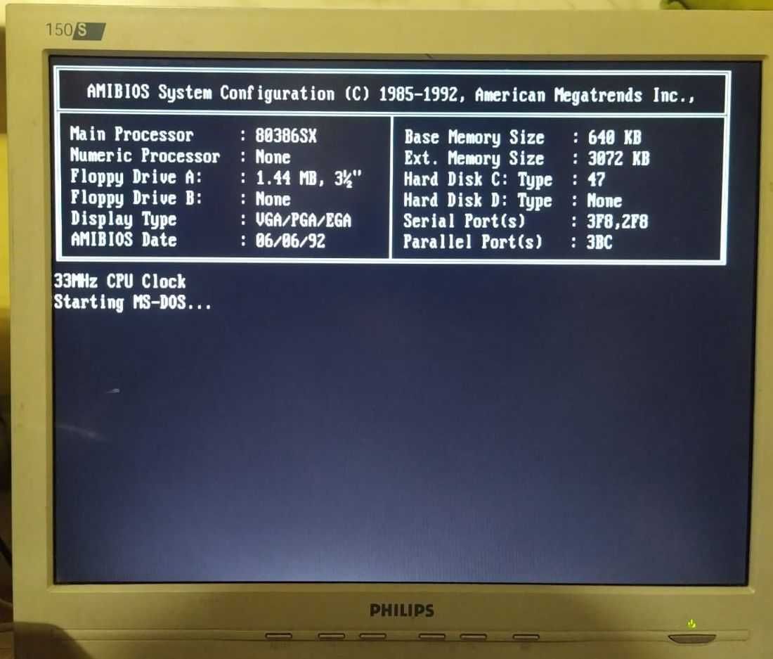 RETRO Komputer AT 386 SX33 Mhz kompletny klasyk w super stanie!