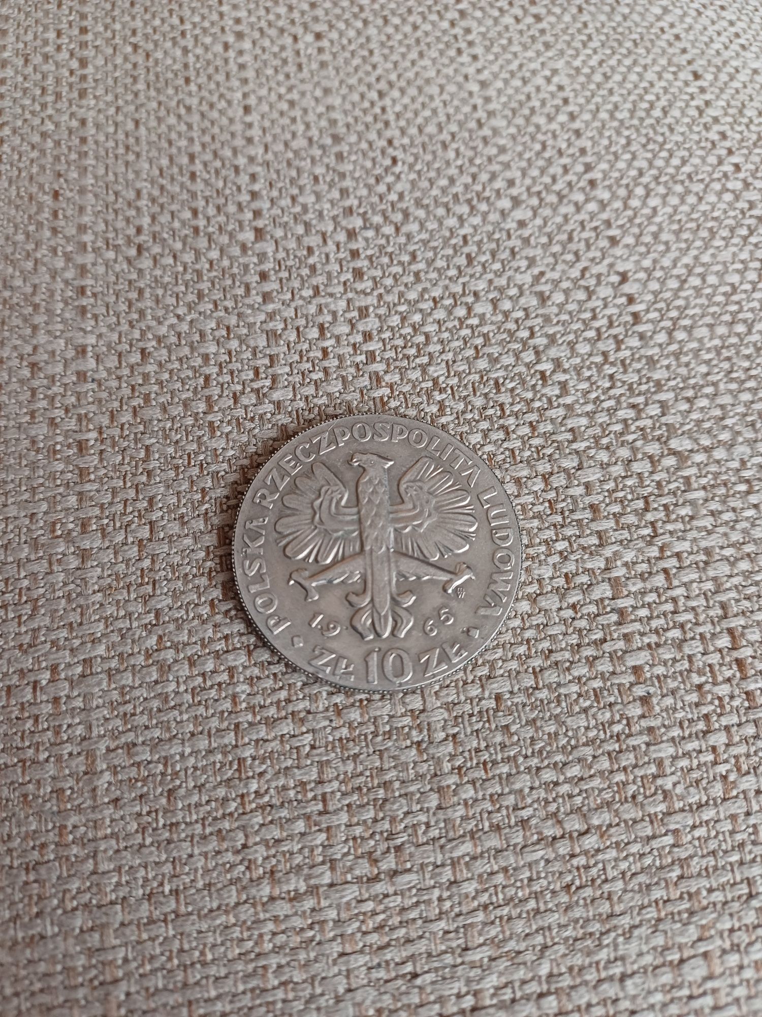 STAN Moneta okolicznościowa PRL 1965 VII 7 Wieków Warszawy Nike