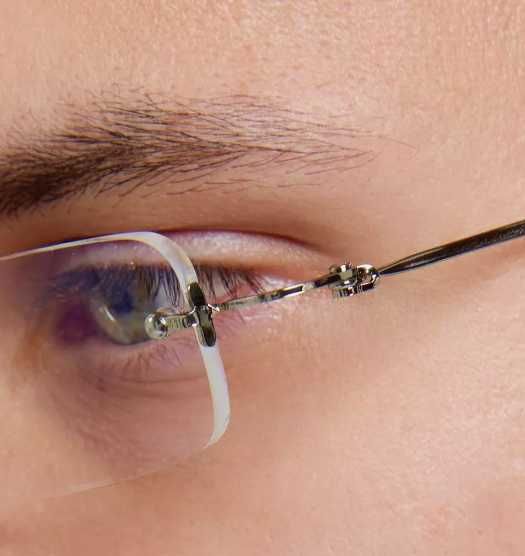 Титанові безоправні чоловічі окуляри для зору ± легкі та зручні код089