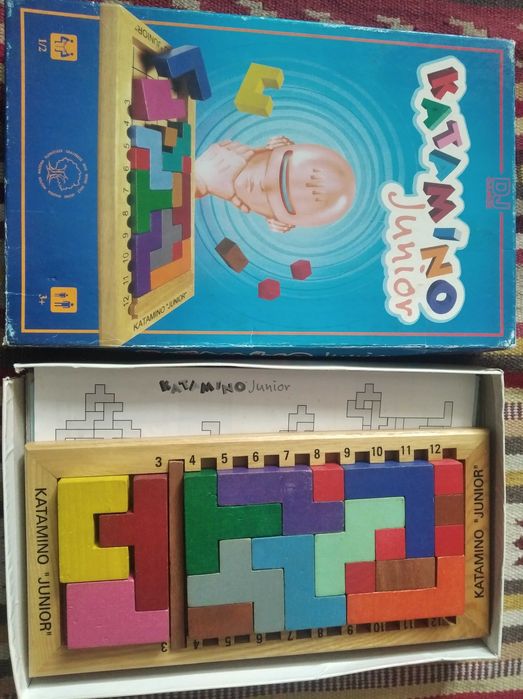 Jogos de tabuleiro: katamino, queen's necklace.