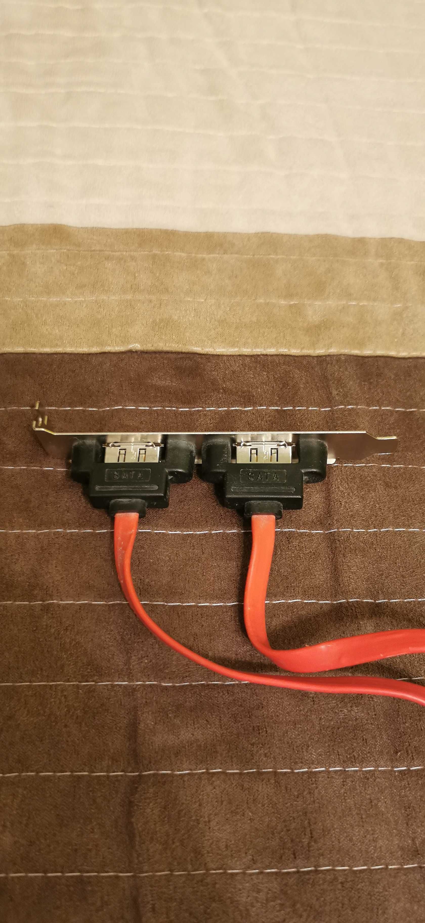 2x Sata kabel PC wyjście z obudowy 45cm (jak nowe)
