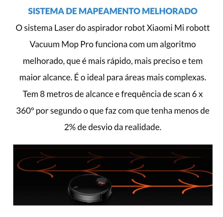 Aspirador Robot Xiaomi Mi Vacuum Mop Pro Branco