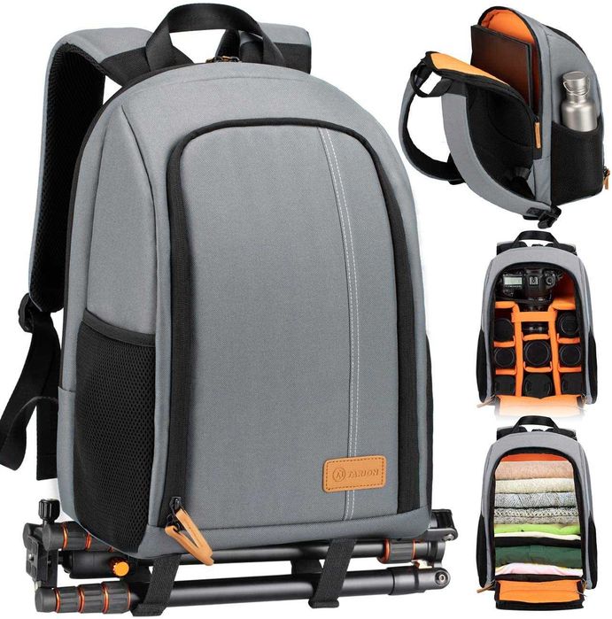 Mochilas leves e versáteis p/ maquina, objetivas, tablet/pc e tripé