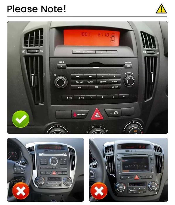 Radio 2din Android 14 Kia Ceed 09-12 gps wifi bluetooth