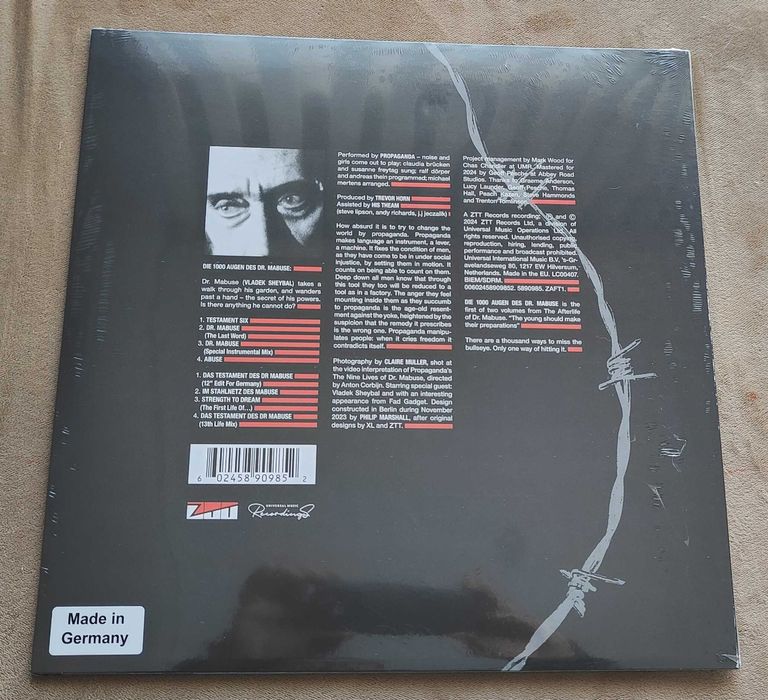 Propaganda - "present die 1000 augen des Dr Mabuse" Lp RSD 2024 Selado