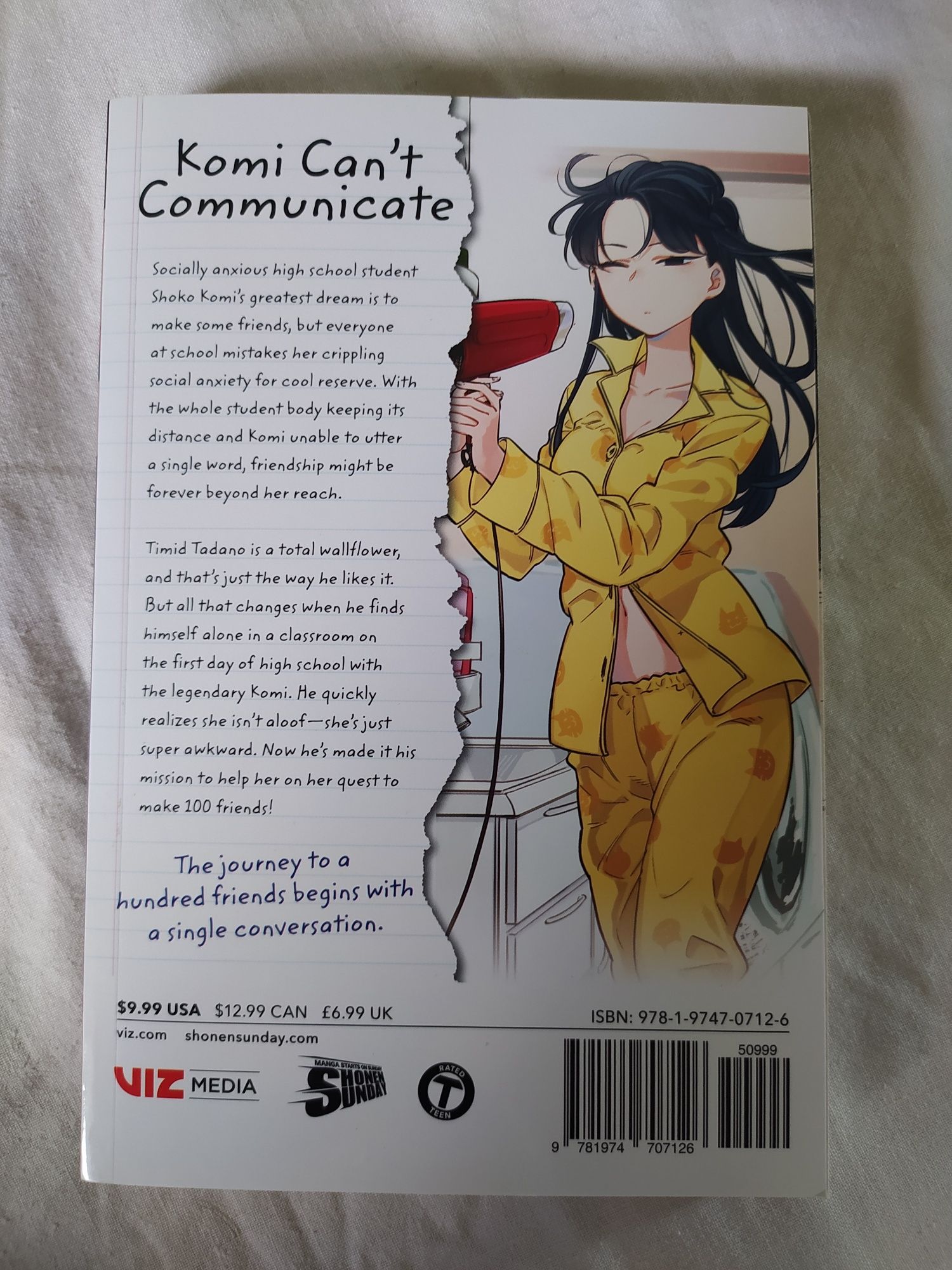 Komi can't communicate tom 1 anime manga