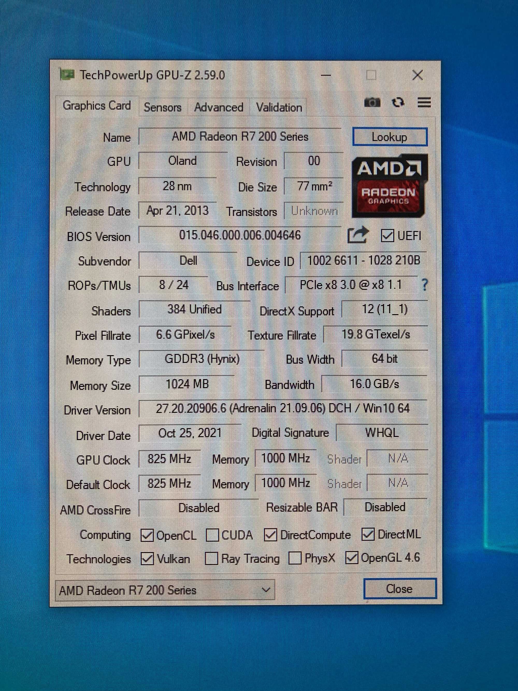 Komputer G3250; 4GB RAM; HD 8490; 128SSD; W10