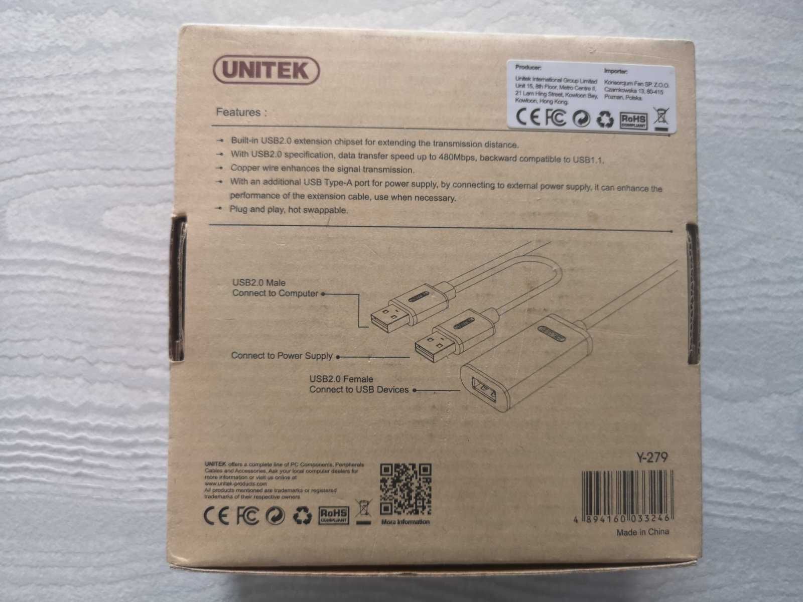 Kabel USB 20metrów