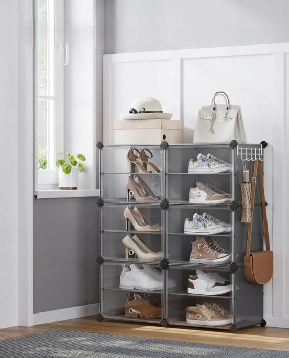 Modułowa szafka na buty organizer pudełka składane zestaw 6 SZT