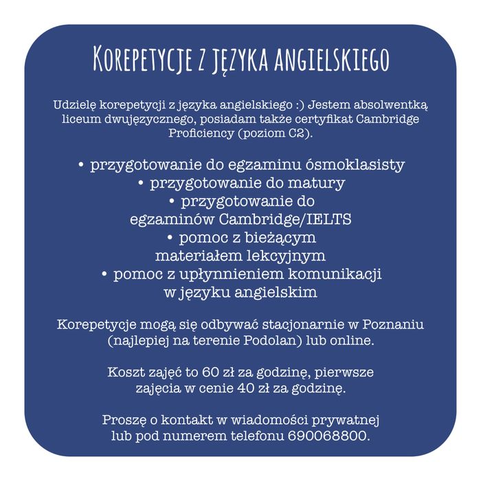 Korepetycje z języka angielskiego :)