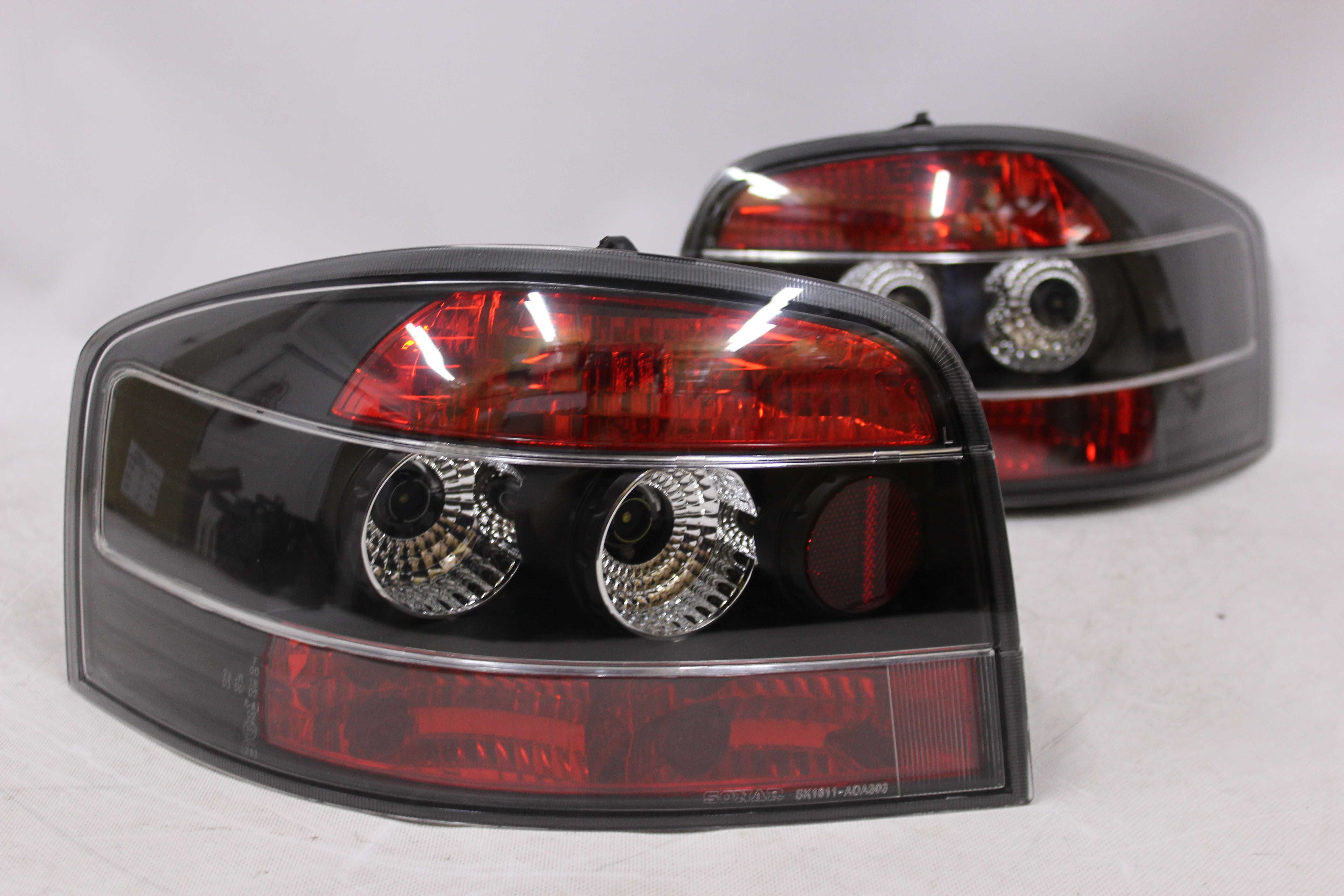 Lampy światła tył tylne Audi A3 8P 3D 03-08 BLACK SMOKE Tuning Czarne!