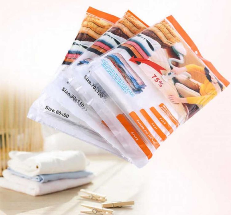 Вакуумні пакети для одягу сумки набір пакетів для зберігання речей