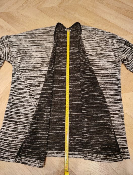 Czarno-szary kardigan/narzutka