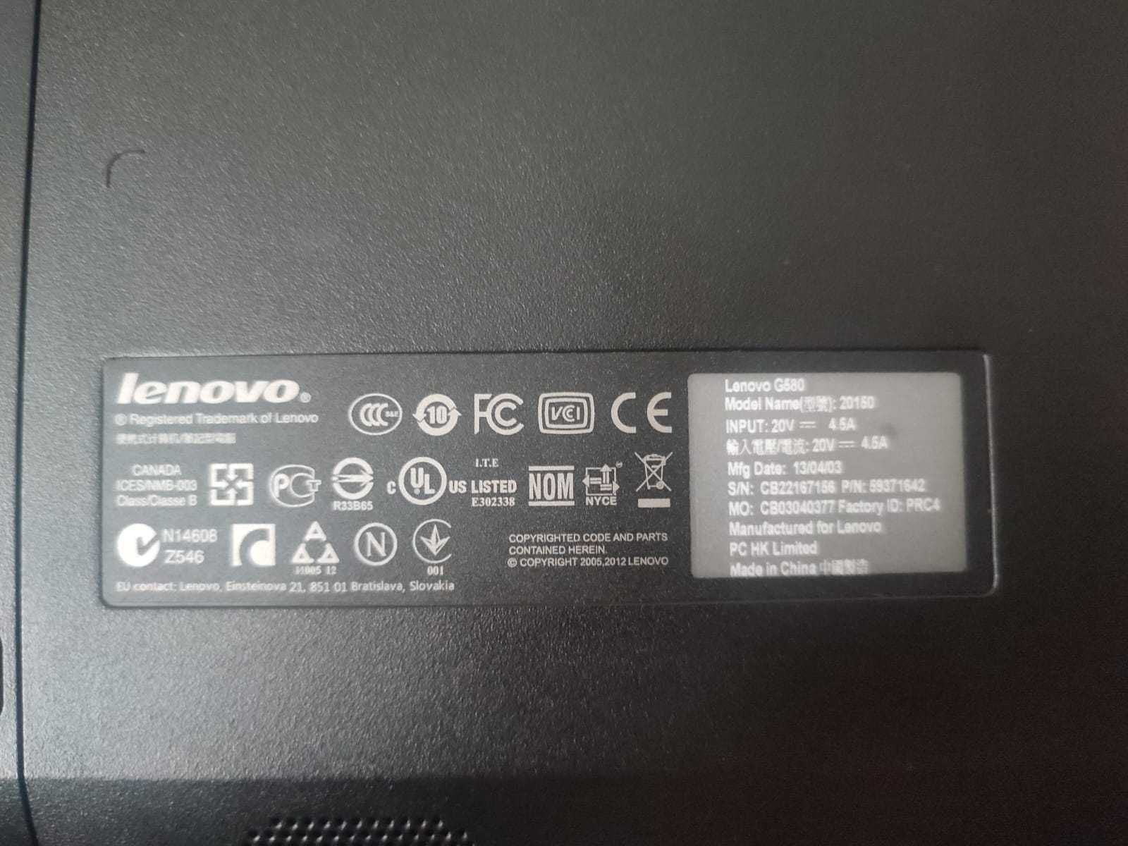Ноутбук Lenovo G580 (20150) - в робочому стані + сумка