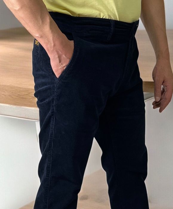 Штани чоловічі Мікровельвет / MONTANA HAMBURG ORIGINAL/ Темно - Синій