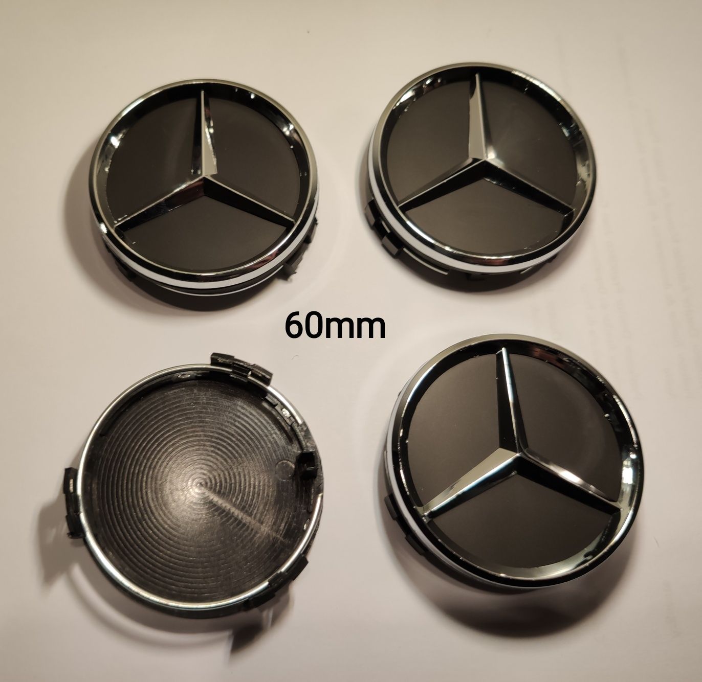 TODOS os Centros de jantes Mercedes Benz 75mm ou 60mm & Simbolo capô 5