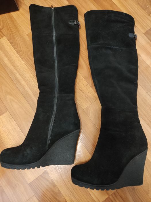 Ботфорты зимние замшевые Lonza