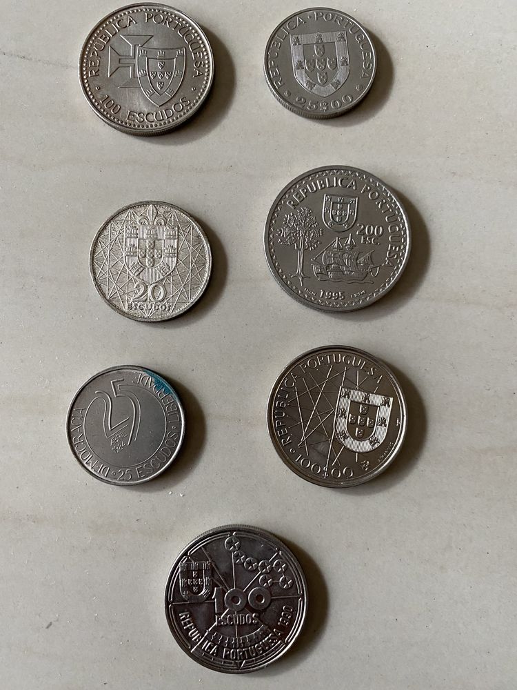 7 moedas de escudo