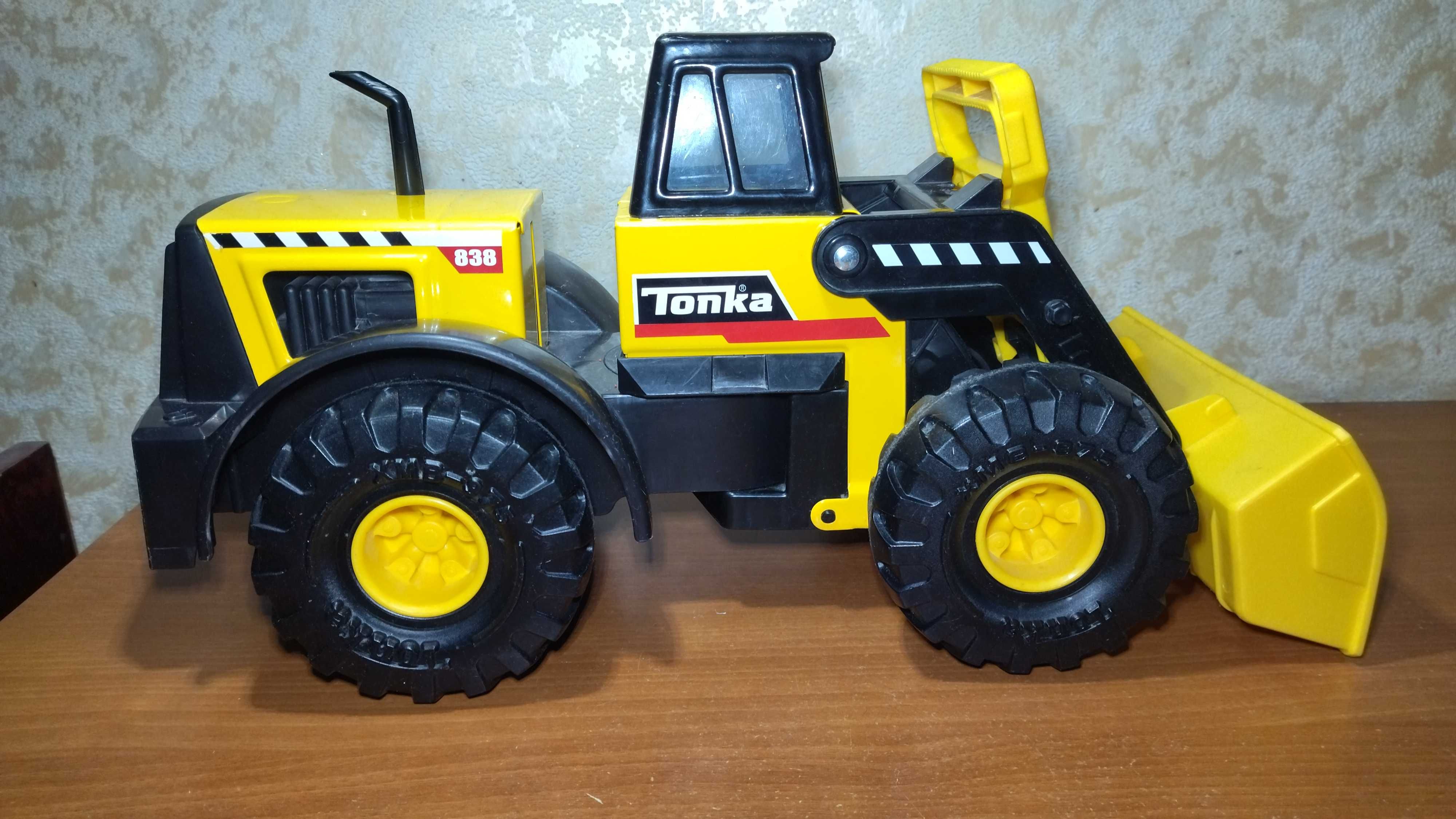 Большой железный погрузчик Tonka,Бульдозер Tonka,строительная техника