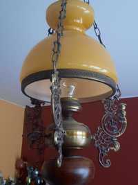Lampa żyrandol stylowa retro antyczna mosiężna do starych mebli
