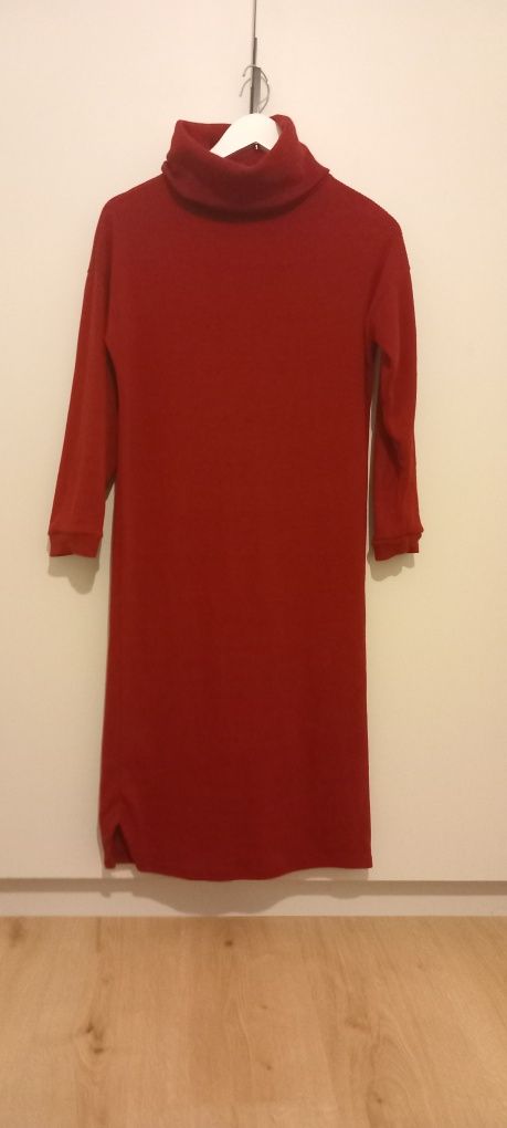 Sukienka prążek czerwona uni