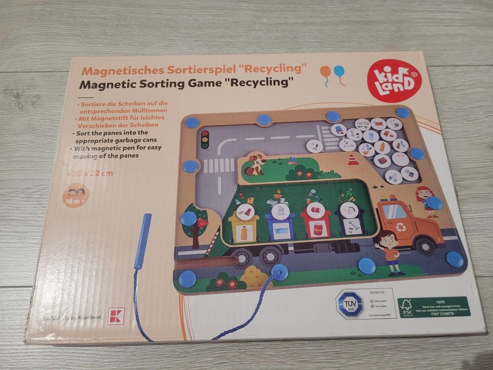 Kidland - Sorter Magnetyczny Recykling - NOWY.