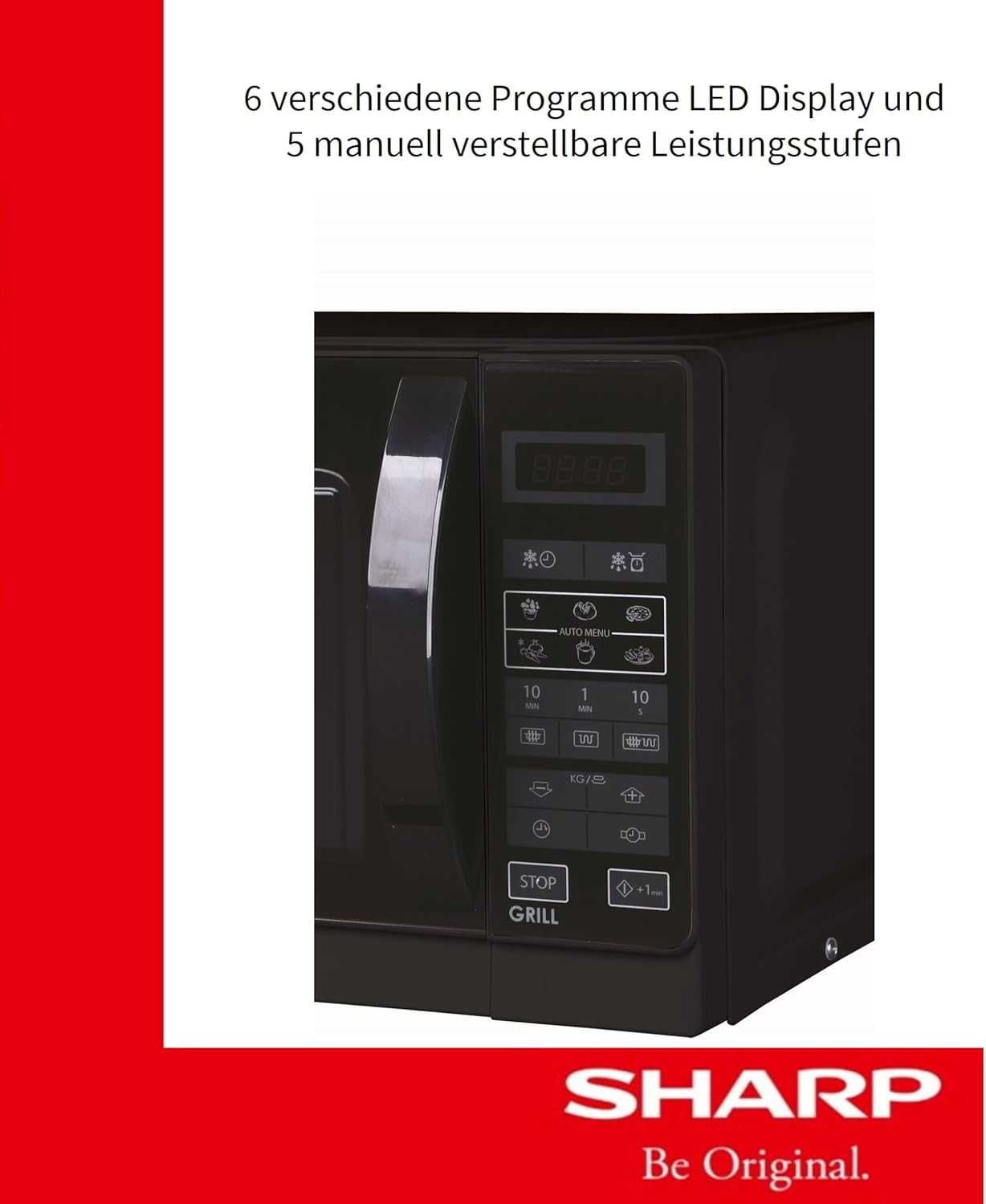 Kuchenka mikrofalowa Sharp R-642 BKW 800W 20L Czarna