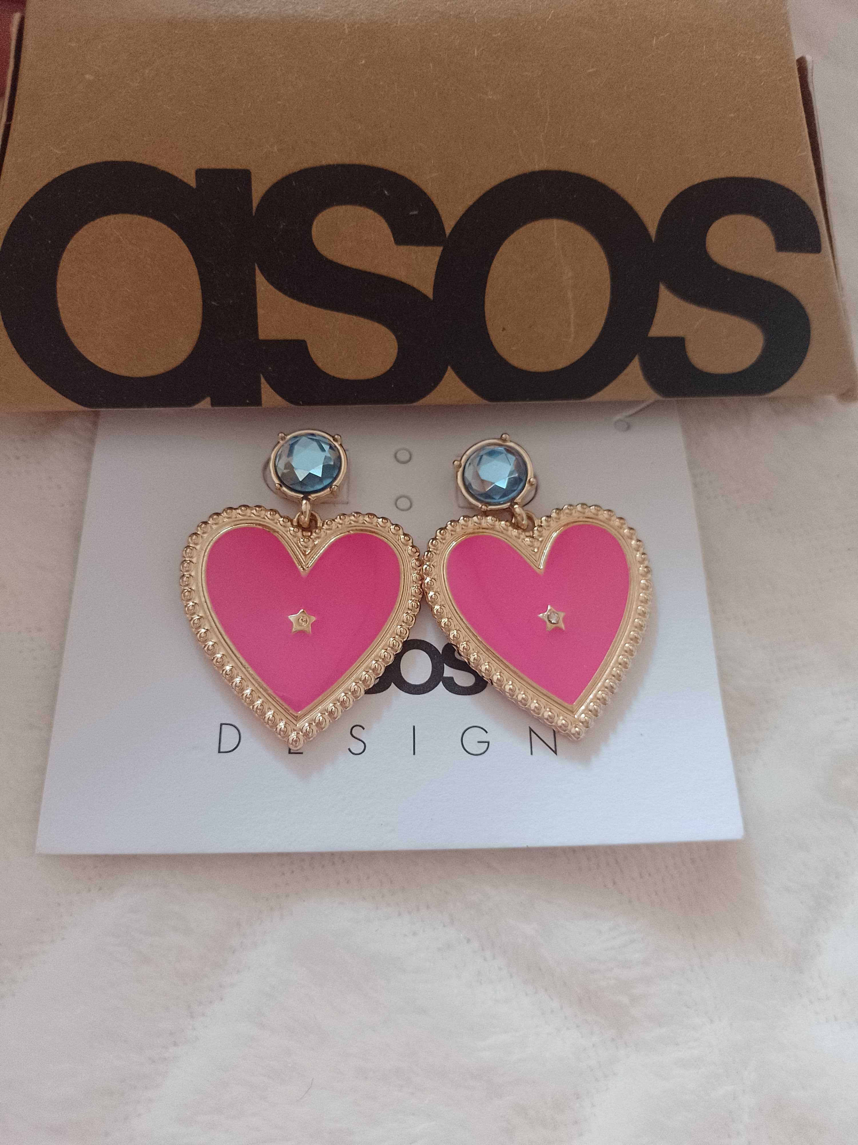 ASOS) Ekskluzywne, bogato zdobione kolczyki, serca z Londynu, NOWE