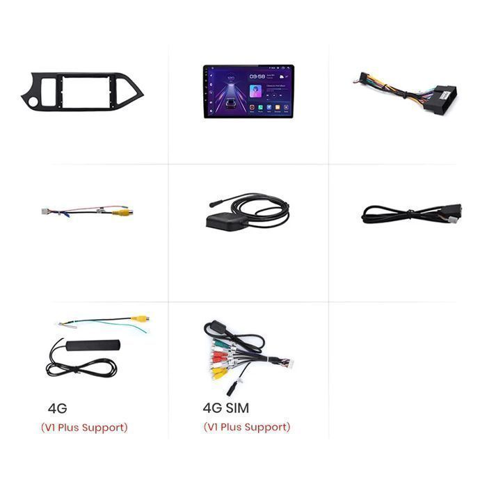 Radio Android do Kia Morning Picanto 2011 - 2016 4GB 64GB