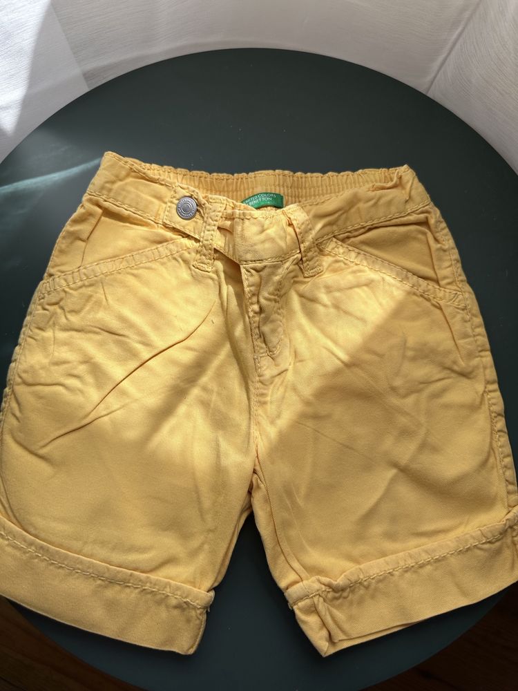 Calções amarelos benetton unisexo