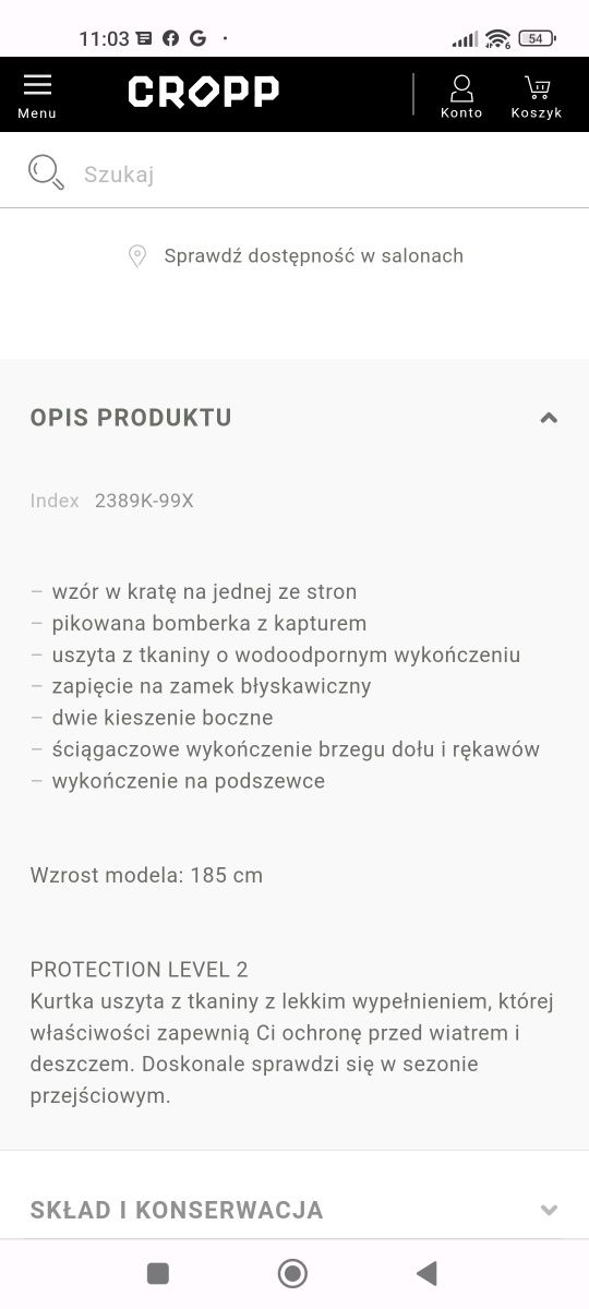 Kurtka ciepła,  typu bomber, marki Cropp -jak nowa