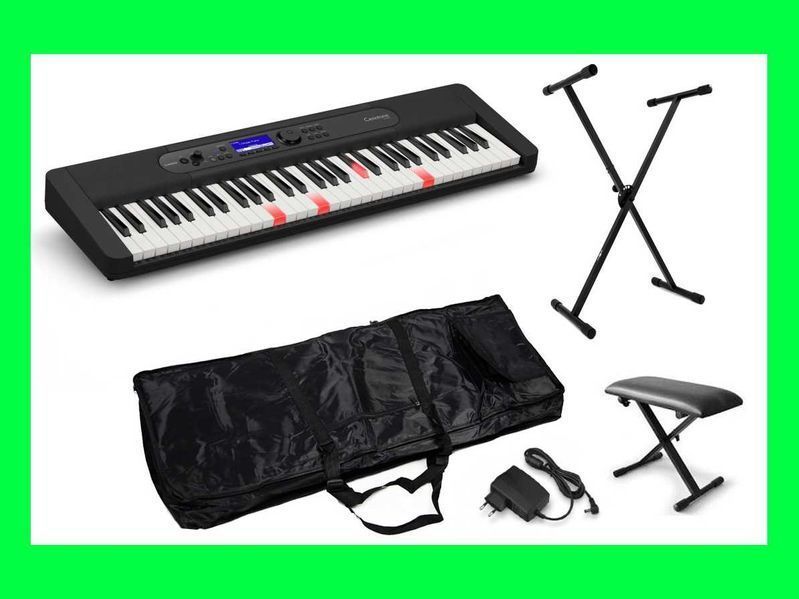 CASIO LK-S450 Keyboard Pokrowiec STATYW ŁAWKA | ZESTAW