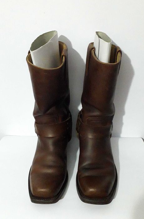 Botas castanhas em pele de biqueira quadrada da Sendra (vintage) T: 36