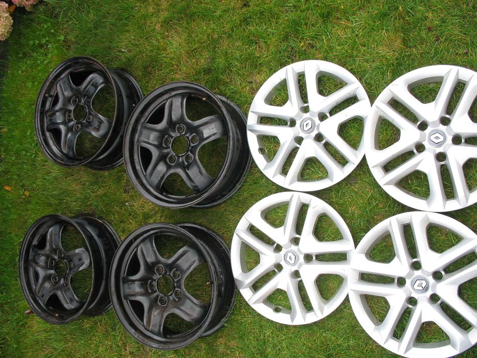Felgi stalowe Renault  16 cali +  kołpaki strukturalne orginalne