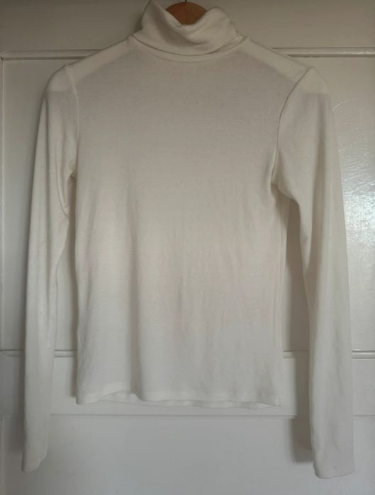 Golf kremowy lyocell wełna elastan