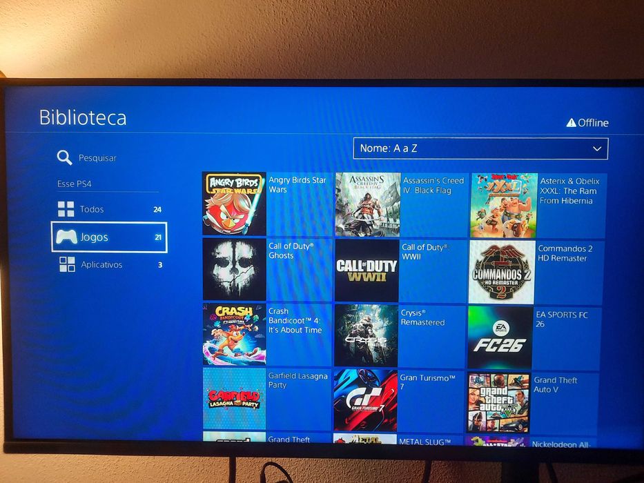 PS4 Pro Desbloqueada + 20 Jogos + Comando