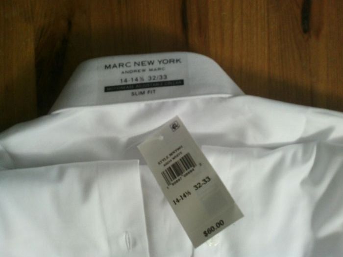 "Marc New York",nowa, biała koszula męska, rozmiar Slim Fit, M, z USA.