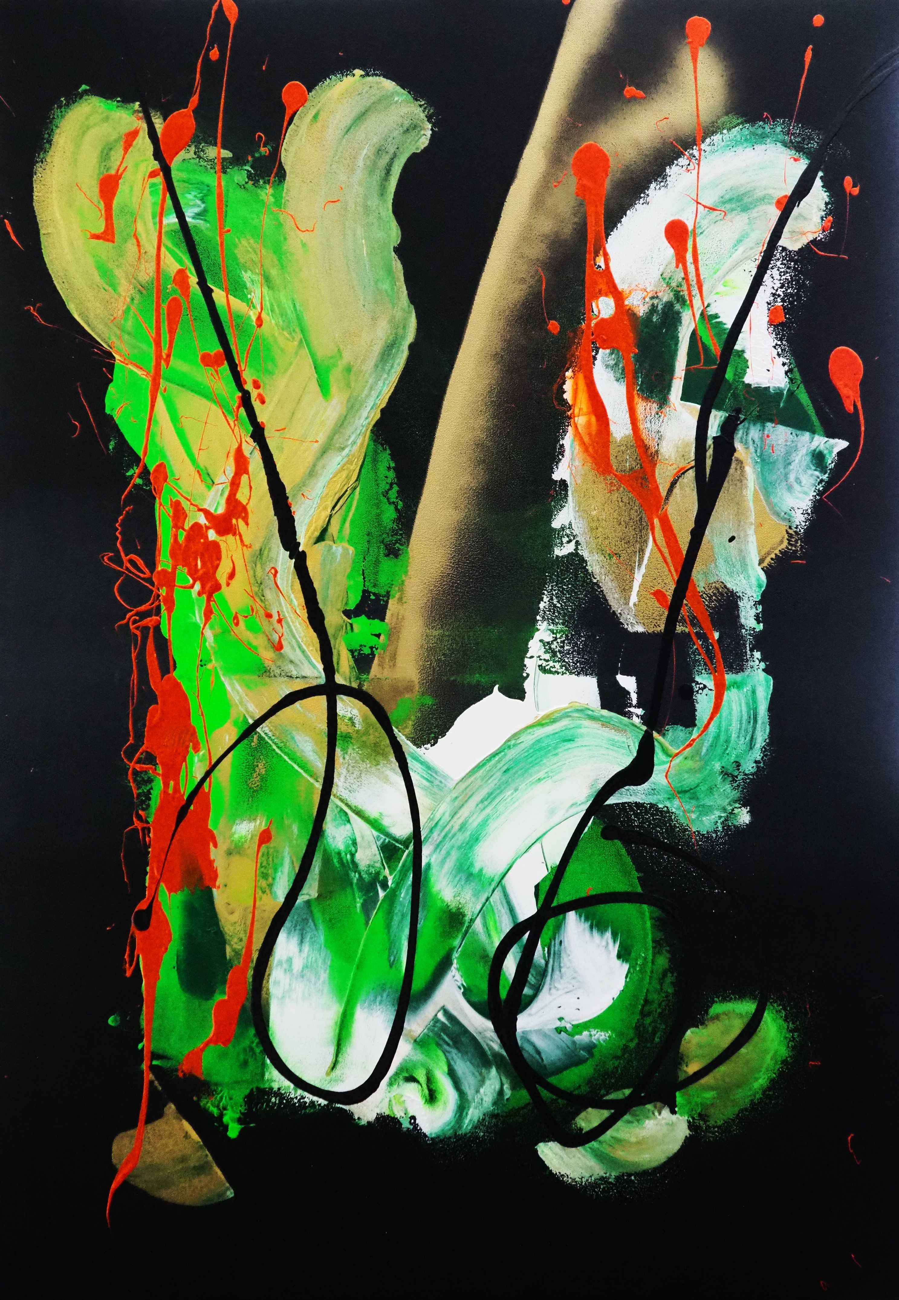 Obraz nowoczesny abstrakcja 70cm x 100cm "BLOOM" NOWOŚĆ 2025
