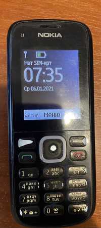 Мобільний телефон Nokia C1-02 Black для дзвінків та роботи
