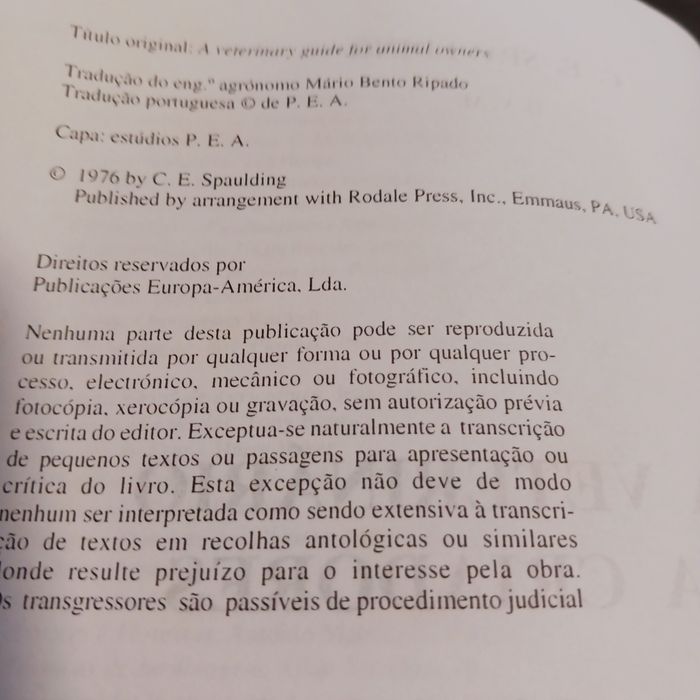 Livro guia veterinário
