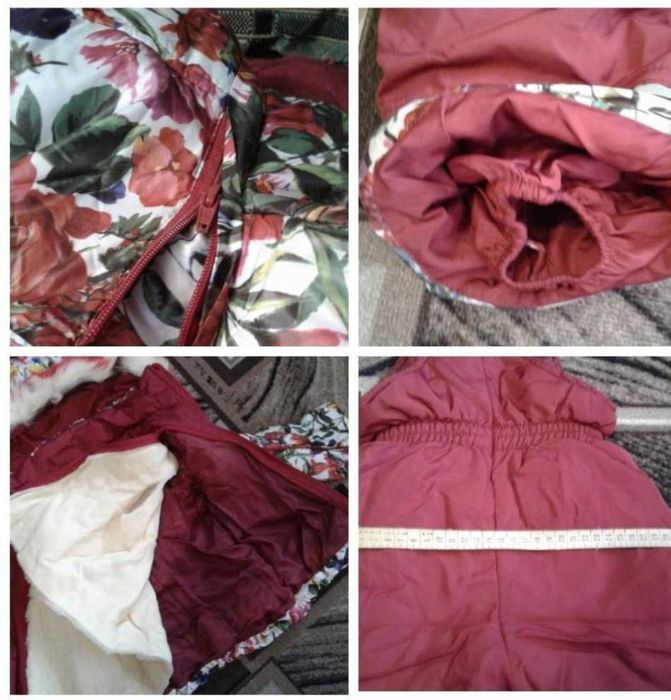 Зимовий комплект костюм куртка на підстьожці і штани-комбінезон зр 86