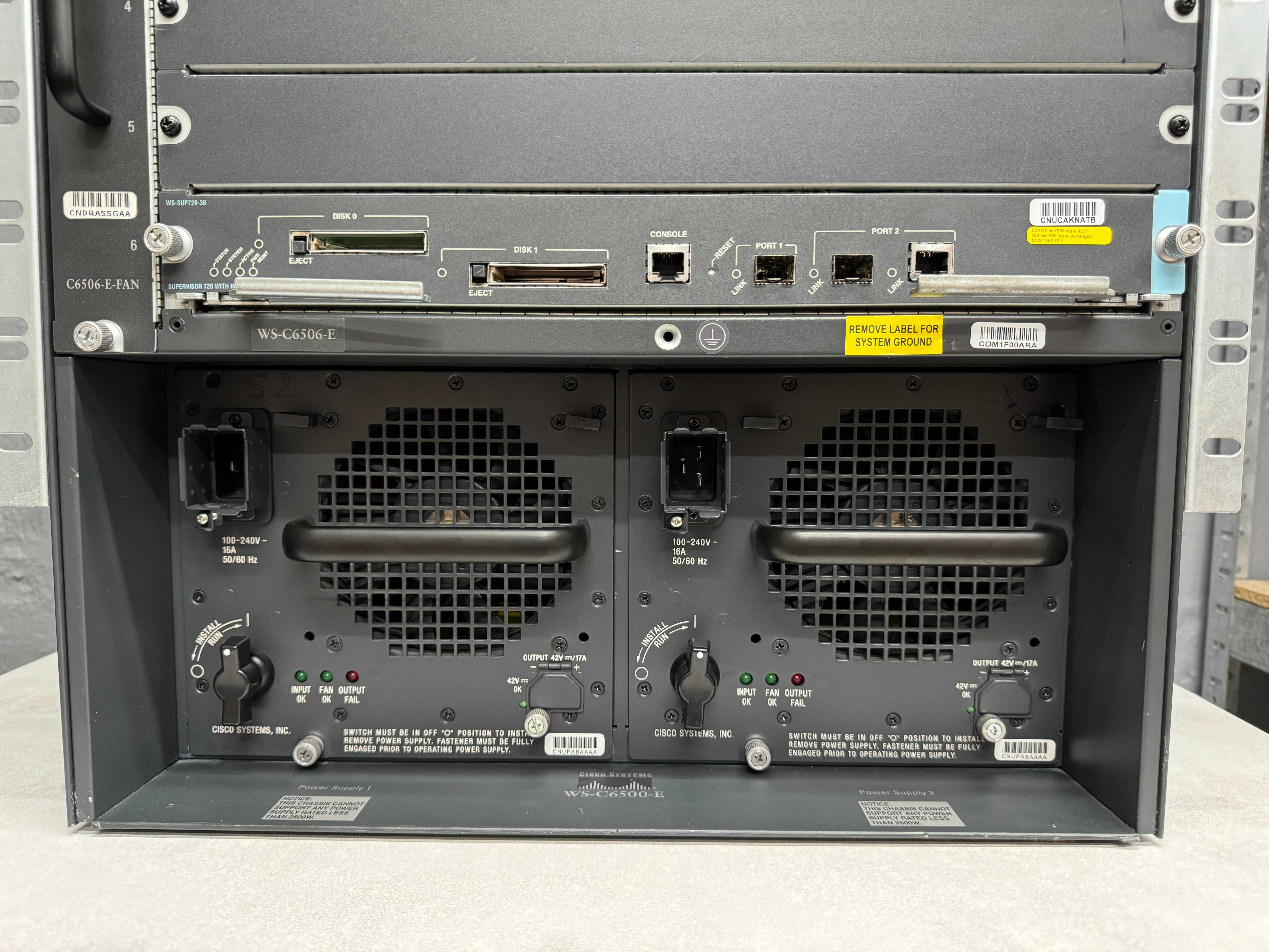 Шасси Коммутатор Cisco серии Catalyst 6500 (WS-C6506-E) нал/безнал