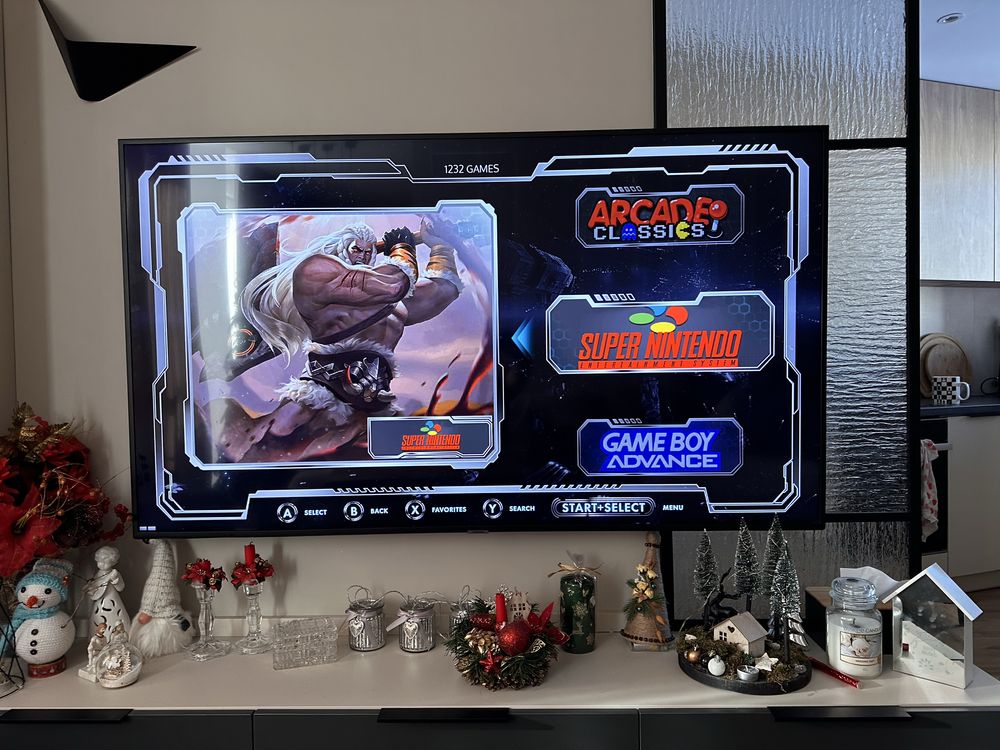 Retro konsola 4k, 55ty gier, ps1, amiga, atari, C64, 2 pady