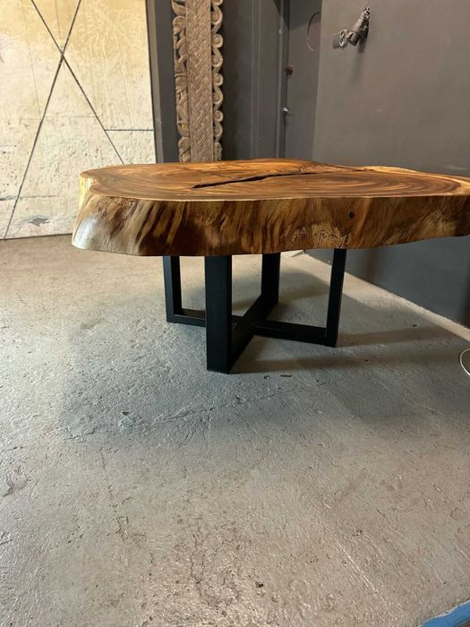 Stół drewniany blat monolit plaster Suar 160cm