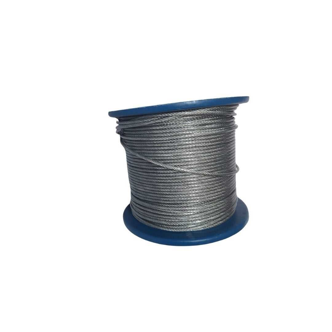 Lina stalowa PCV 6/8mm 50 metrów linka w oplocie PCV 6/8 mm 50 metrów