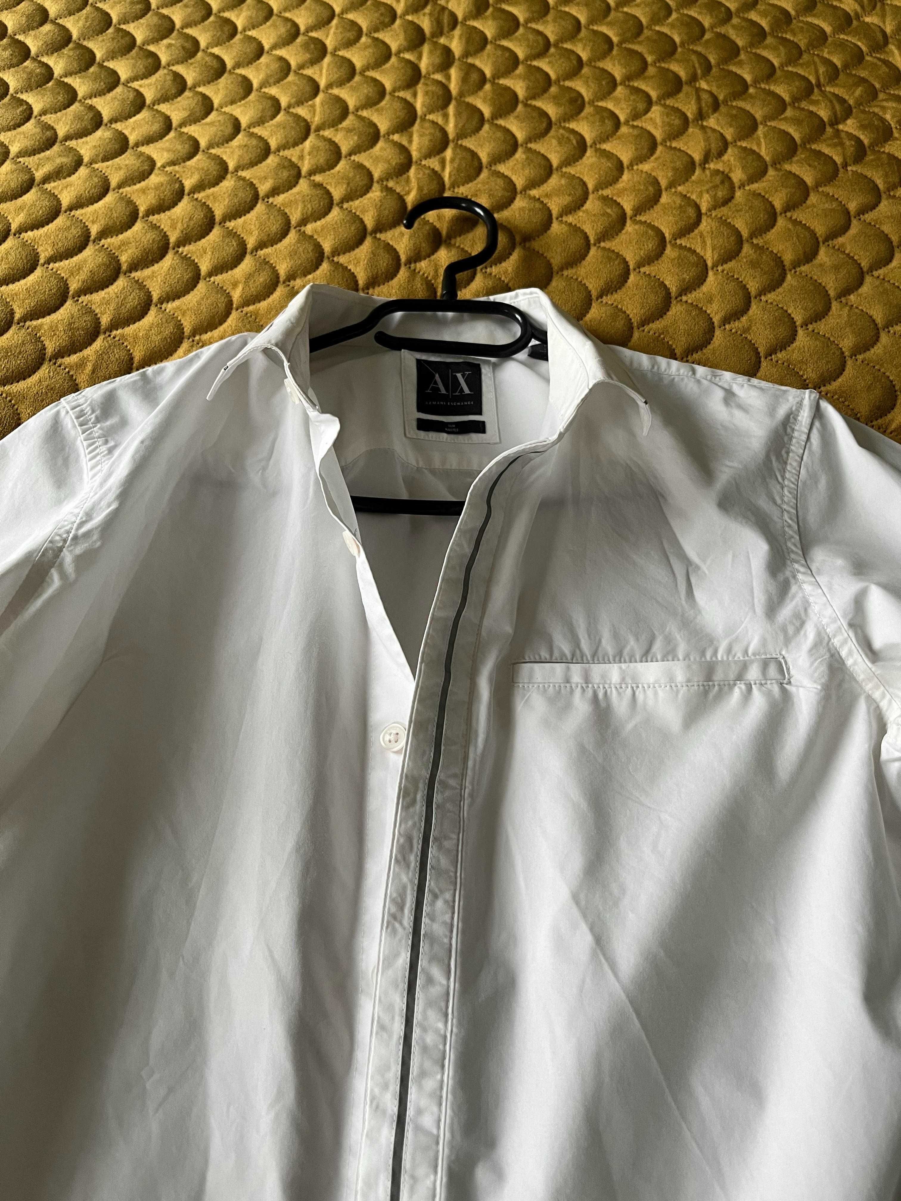 Biała koszula Armani Exchange slim rozmiar XS